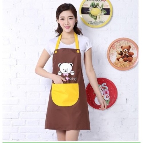 Tạp dề vải chống thấm họa tiết gấu