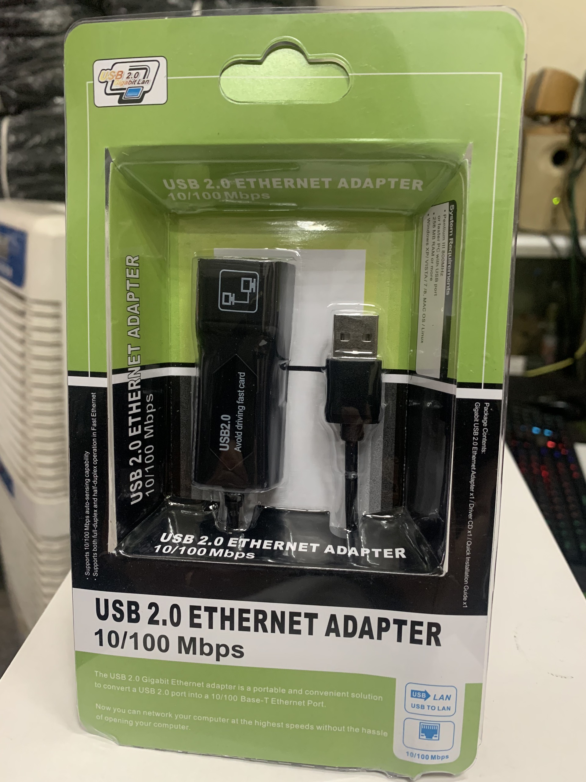 USB 2.0 chuẩn C to Lan 10.100 Mbps Ethernet Adapter