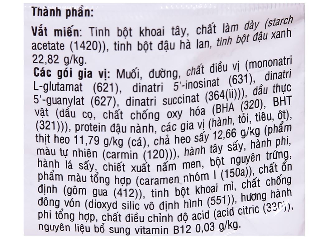 Combo 5 gói miến Phú Hương thịt bằm 55g