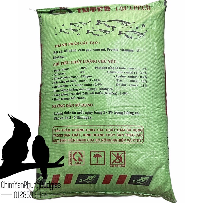 5kg cám inter 7005 viên 10 ly câu cá thức ăn cá lớn 500g
