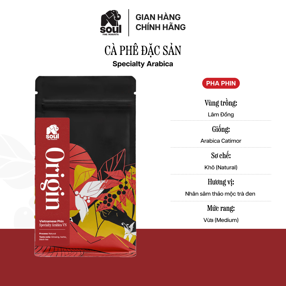SOUL SPECIALTY COFFEE | Dòng cà phê đặc sản FINE ROBUSTA Lâm Đồng | Arabica Catimor Washed - Robusta Tr Natural - House Blend | Cà phê pha phin chất lượng thơm ngon