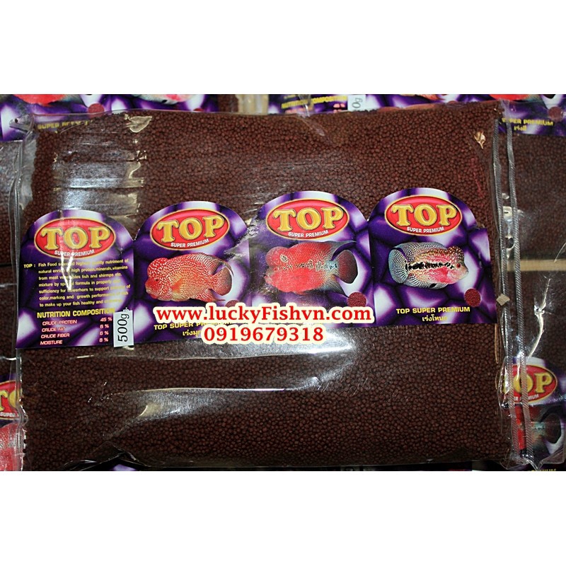 Thức ăn cá top la hán - hàng công ty-chiết 100g