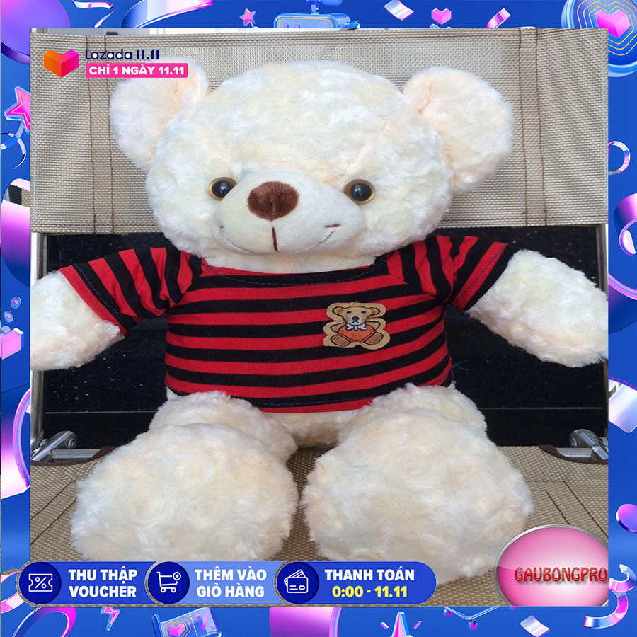 [HCM]Gấu Bông Teddy GAUBONGGIASI Size 50Cm