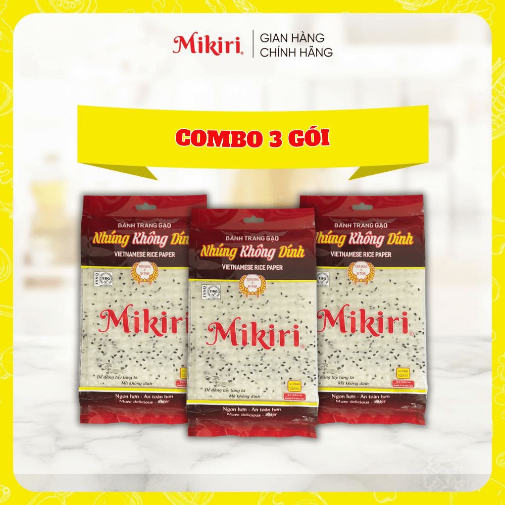 Combo lựa chọn - Bánh tráng gạo Mikiri nhúng không dính x 200gr