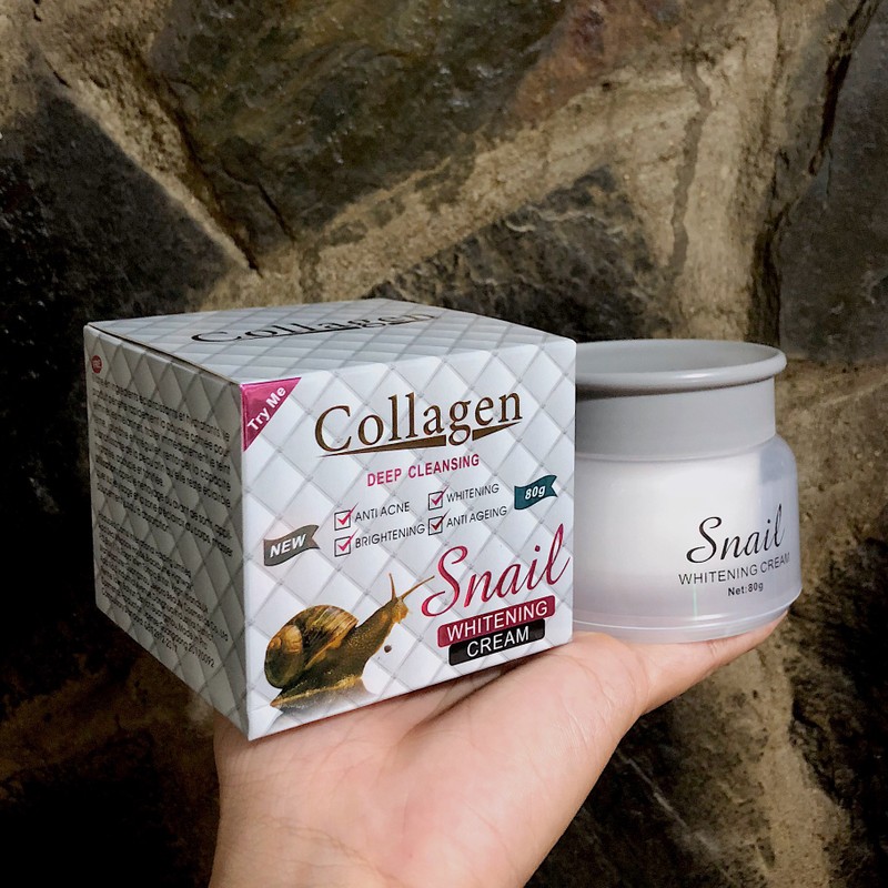 Kem Dưỡng Trắng Da Mặt Collagen Snail