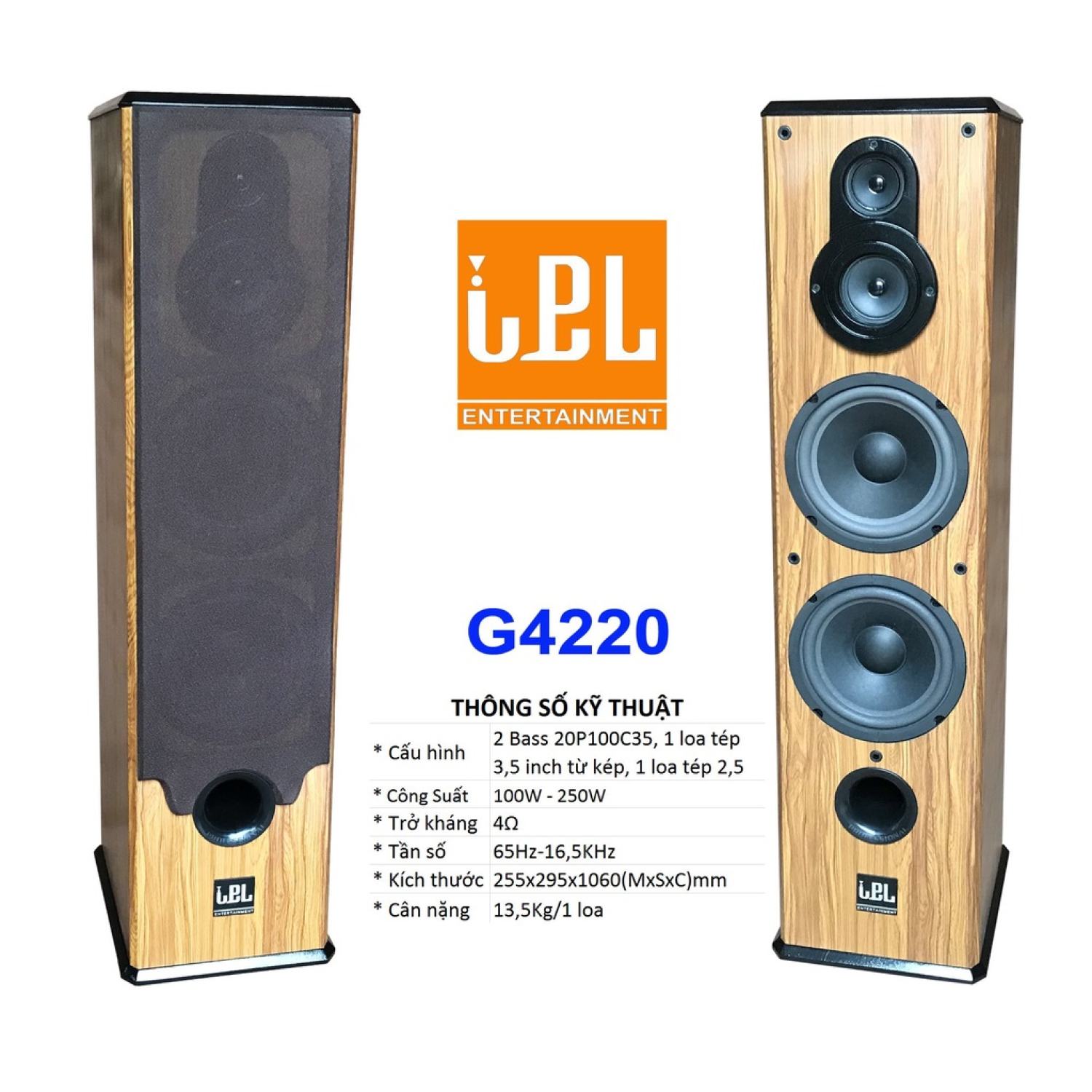 Loa cây Karaoke Gia đình IPL G4220 4 bass 20, chất lượng cao