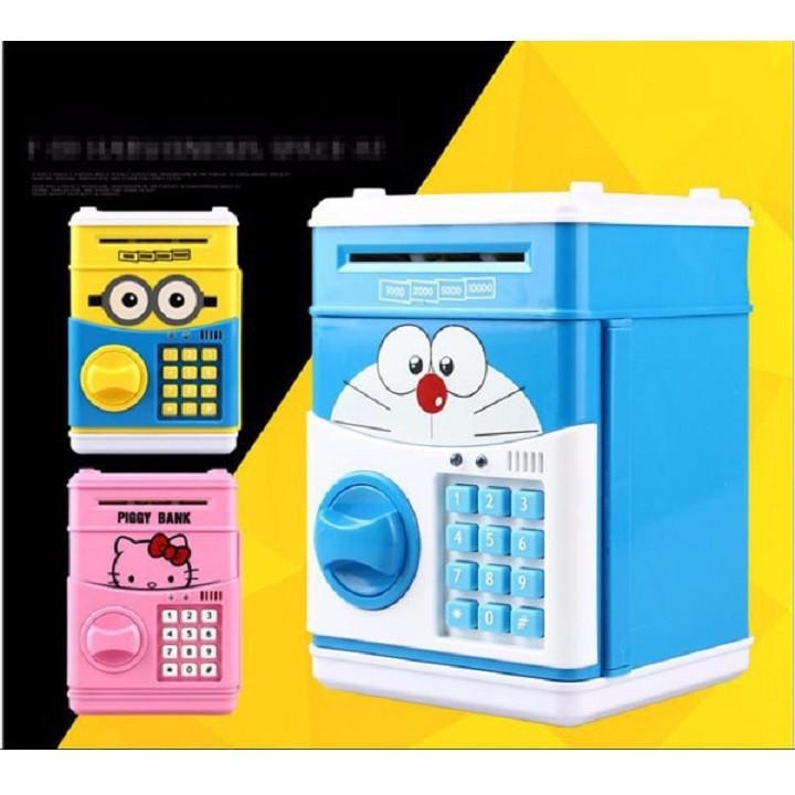 két sắt mini đựng tiền cho bé - két nhựa mini đựng tiền