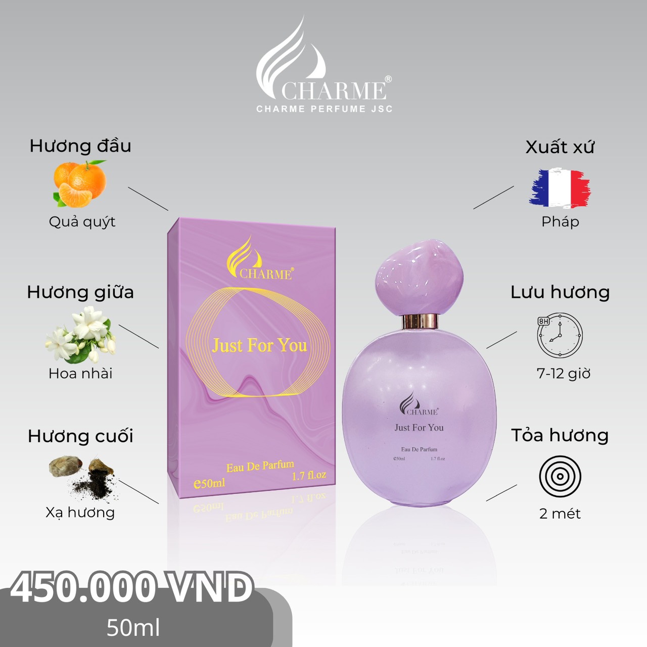 Just for You Perfume 30ml Red - Just for You 50ml Purple