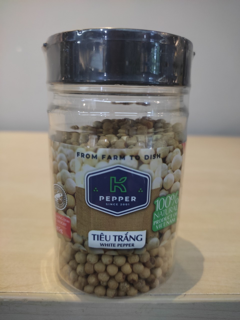 Tiêu trắng nguyên hạt K-Pepper 85g