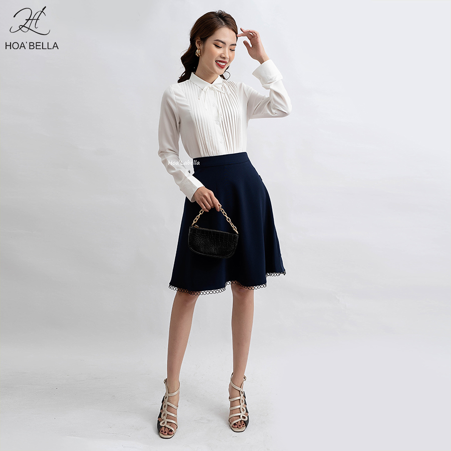 Chân Váy Xòe Phối Ren HOABELLA CV81200