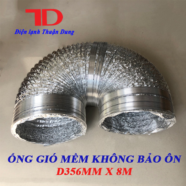 Ống gió mềm không bảo ôn D356mm x 8m - Điện Lạnh Thuận Dung