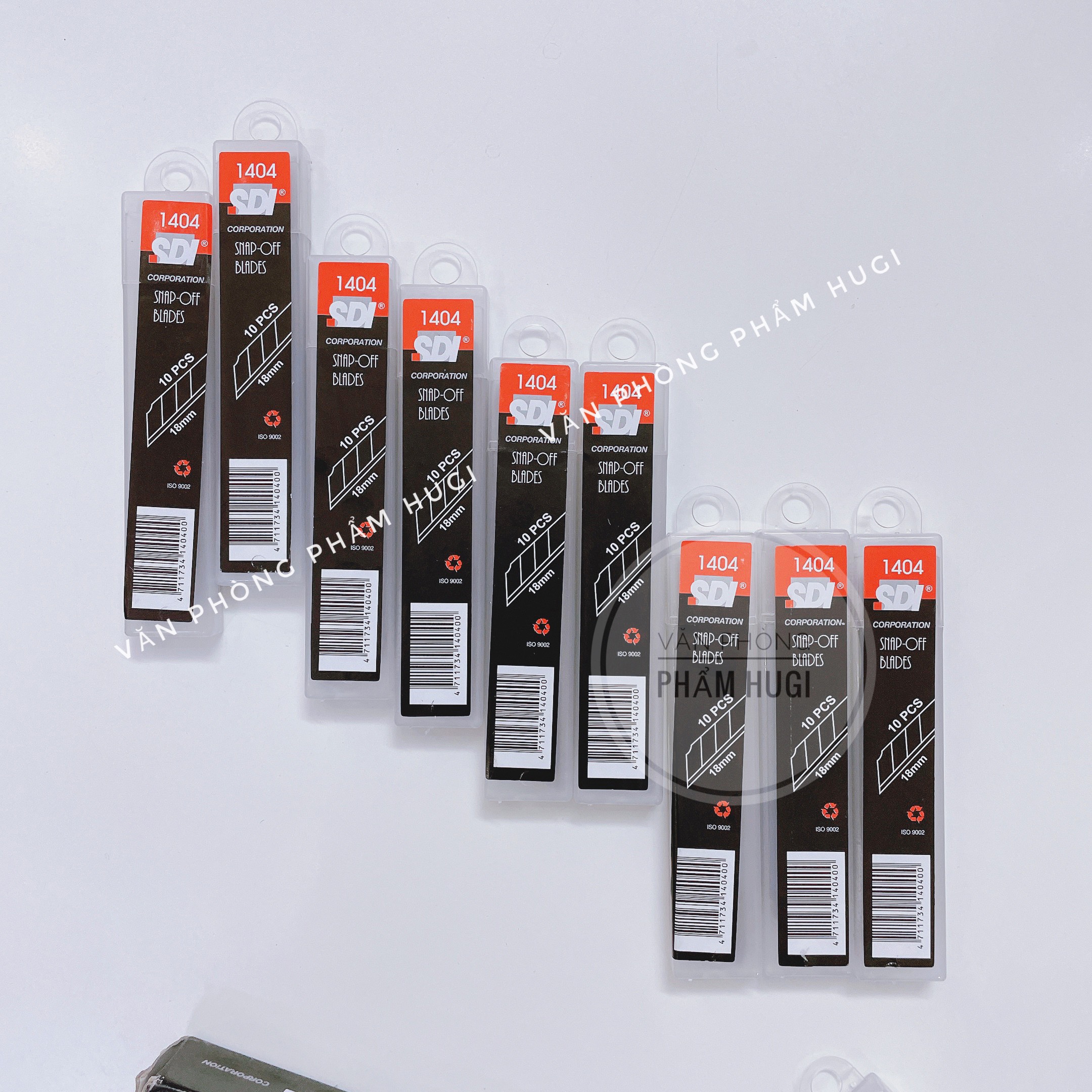 Hộp 10 Lưỡi Dao Rọc Giấy SDI Loại Lớn (18mm)