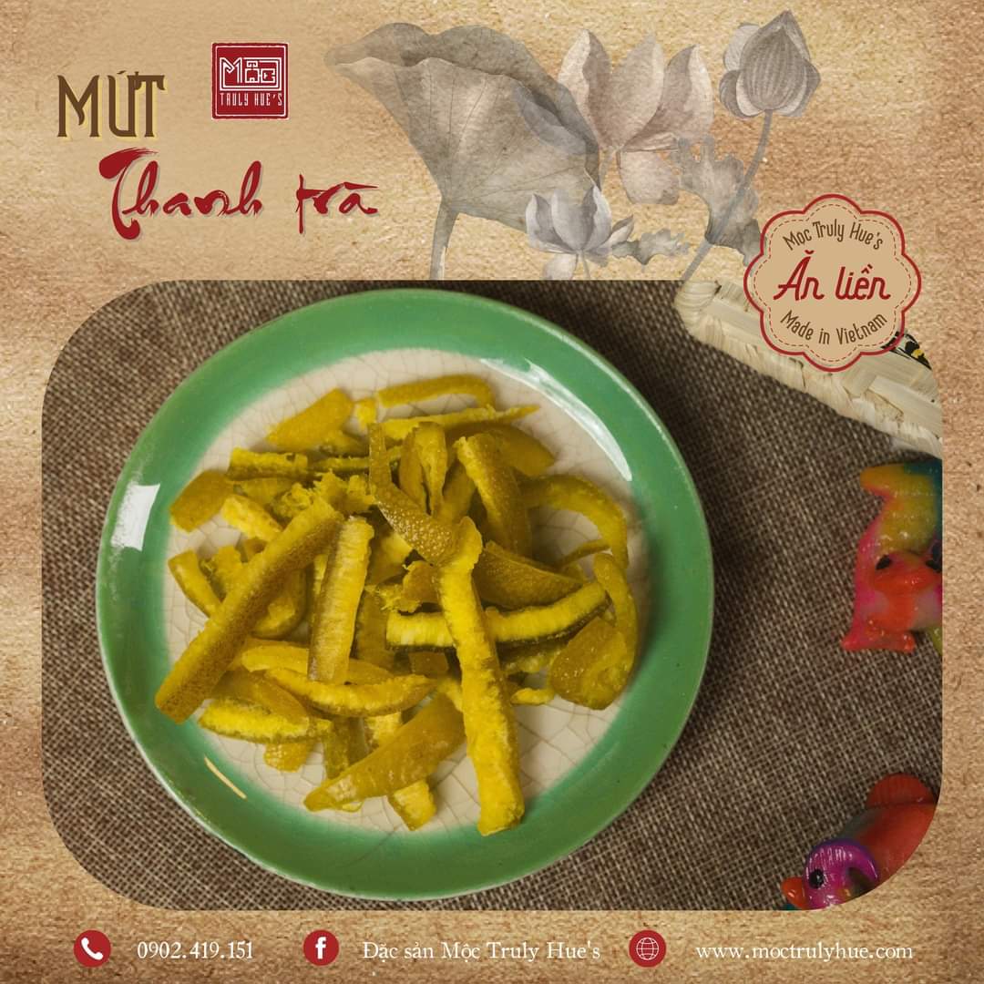 Mứt Thanh Trà sấy lạnh nguyên vị đặc sản Huế - 100gram
