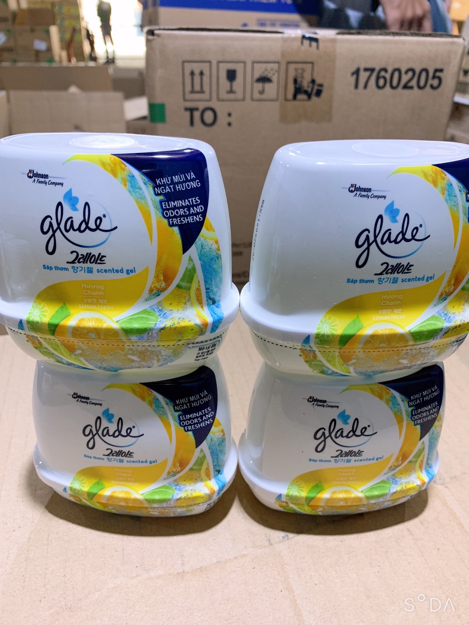 Combo 3 cục  Sáp thơm Glade 180g hương chanh