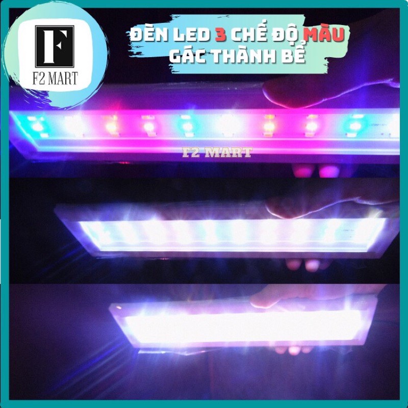 Đèn Led 3 Màu Gác Thành Bể Cá, Hồ Cá 40-50cm