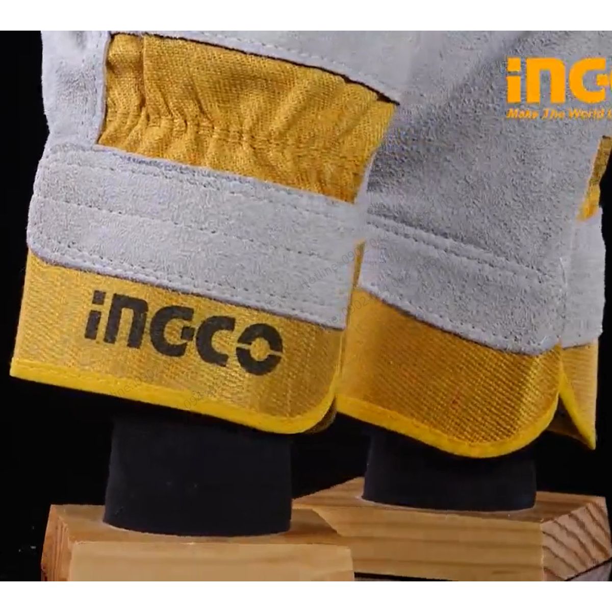 [HỎA TỐC] Găng tay bảo hộ vải da Ingco HGVC01 găng tay lao động đa năng, bao tay hàn cắt, cơ khí, xây dựng, nông nghiệp, luyện kim...