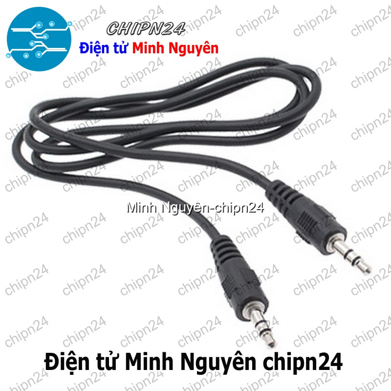[1 sợi] (P48) Dây tín hiệu âm thanh 3.5mm 2 đầu Đực 0.5m - HH001070
