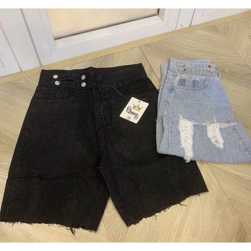 ➰QUẦN JEANS NGỐ 1 ĐAI NÚT RÁCH NHẸ