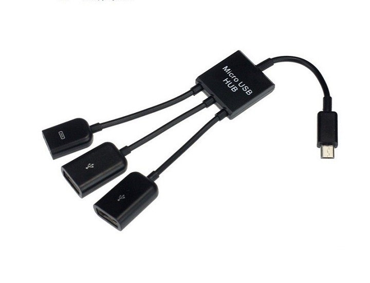 Cáp OTG ra OTG + 02 USB 2.0
