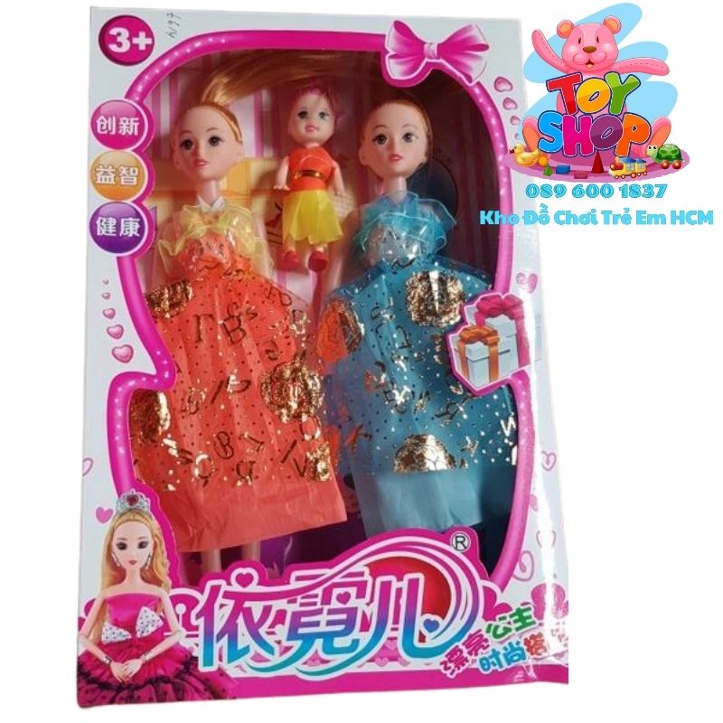 (Sỉ) Set Đồ Chơi 3 Búp Bê Barbie – Đồ Chơi Cho Bé (165)