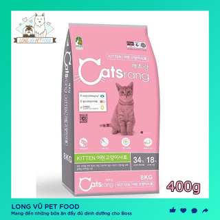 [Túi 400g] Thức Ăn Cho Mèo Con Dạng Hạt Catsrang Kitten, hạt cho mèo catrang, hạt catsrang - Long Vũ Pet Food thumbnail