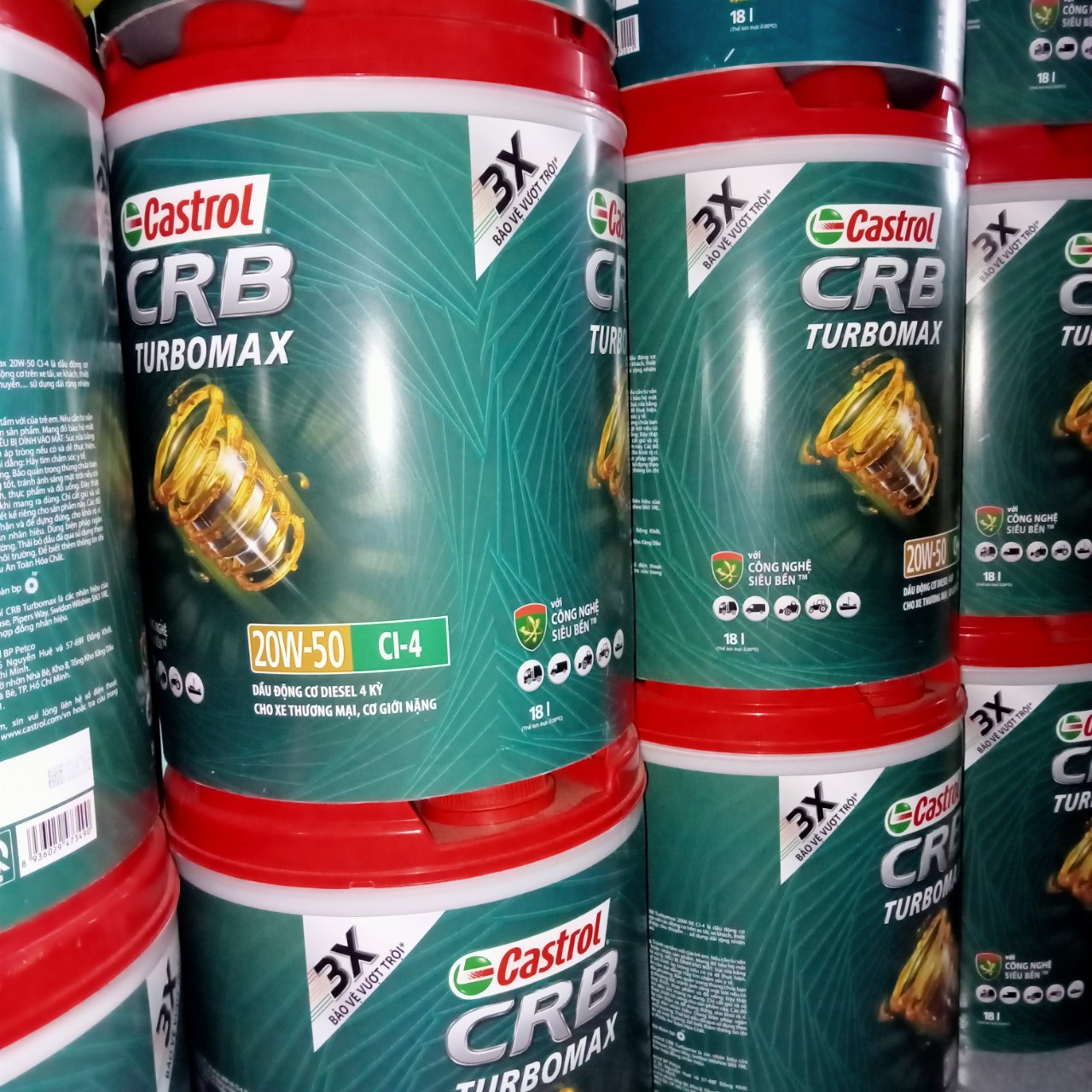 Nhớt castrol crb turbo dầu động cơ cao cấp 18 lít chính hãng