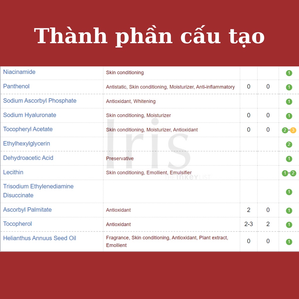 ✅ Kem dưỡng da Vitamin B,C and E Moisturizer -The INKEY List (BILL CANADA)