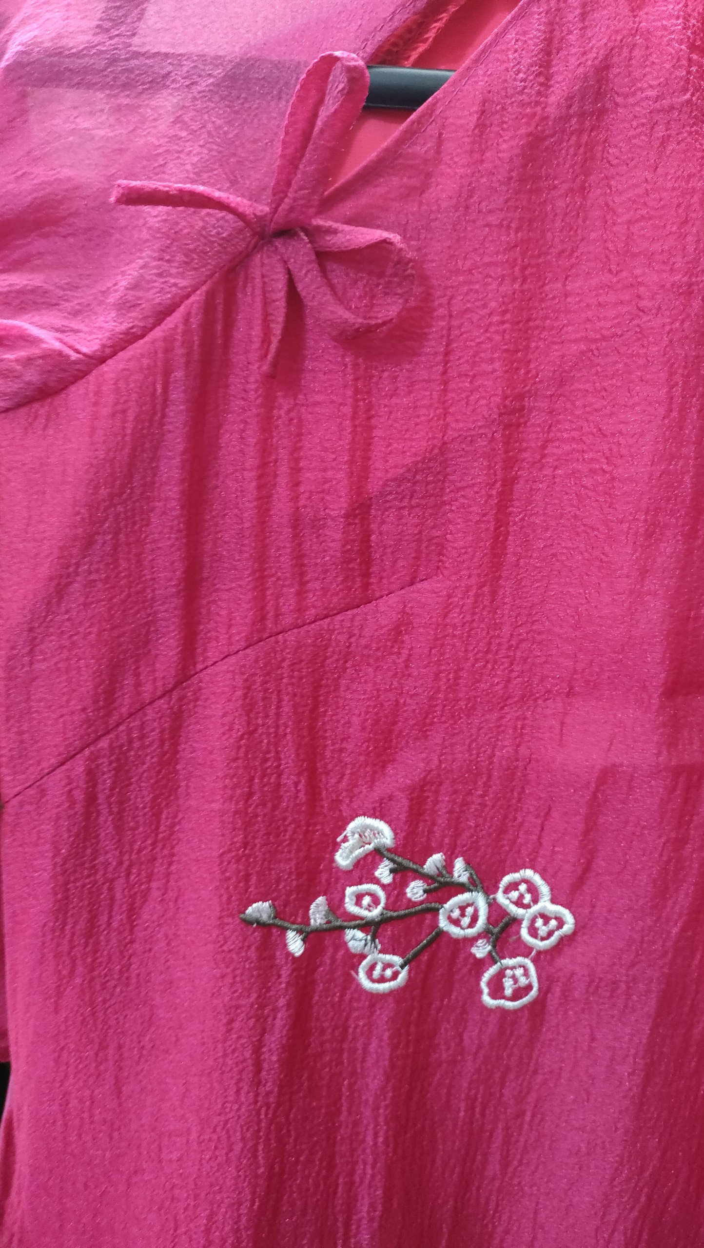 Áo dài cách tân dáng suông hoa nhí truyền thống cao cấp Áo dài nữ lụa cổ tròn thiết kế kèm quần áo dài may sẵn màu Hồng