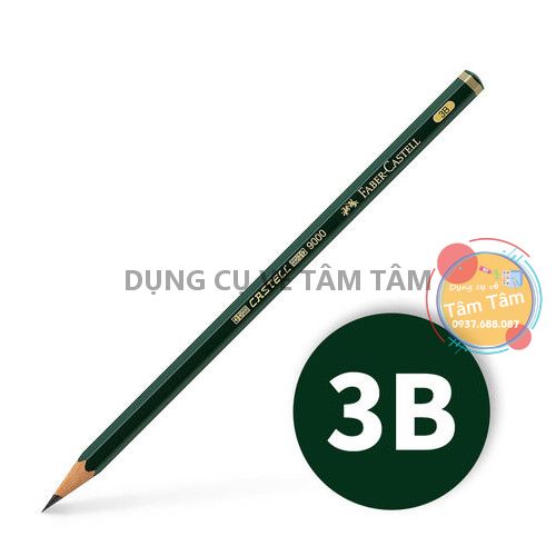 Bút Chì phác thảo, bút chì đen Castell 9000, Faber Castell-Dụng cụ vẽ Tâm Tâm