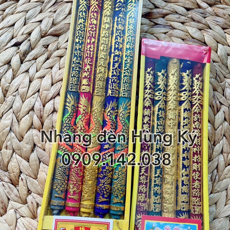 Nhang 5 cây 5 màu cúng Thần Tài