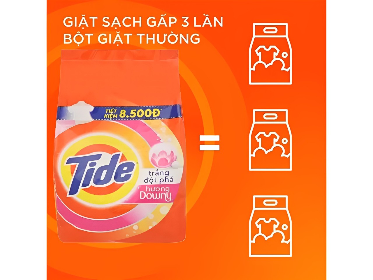 Bột giặt Tide trắng đột phá hương Downy 690g