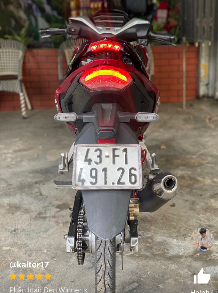 Cảng sau winner x/v3 2023 có đèn màu đen