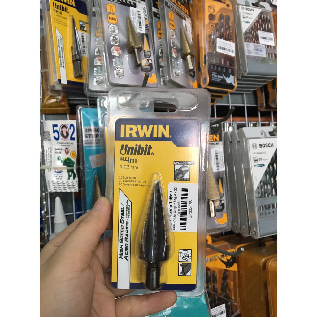 4-22mm mũi khoan bậc - khoan từ 4m irwin 11104