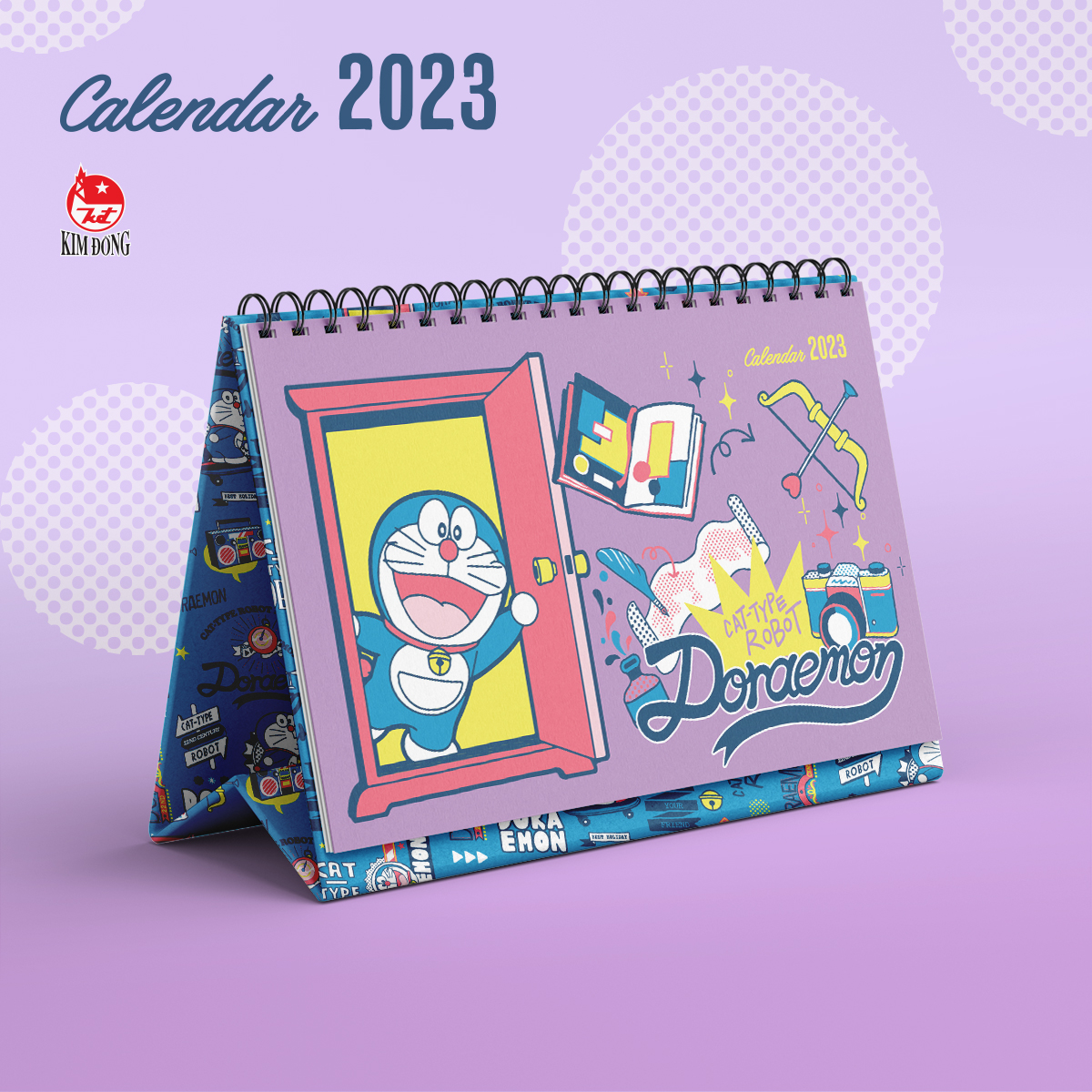Lịch để bàn Doraemon 2023