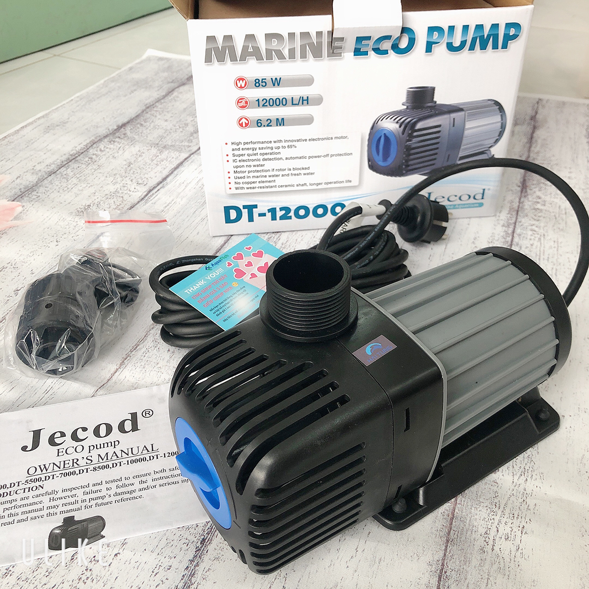 Máy bơm hồ cá koi Jecod DT 7000 -12000 tiết kiệm điện