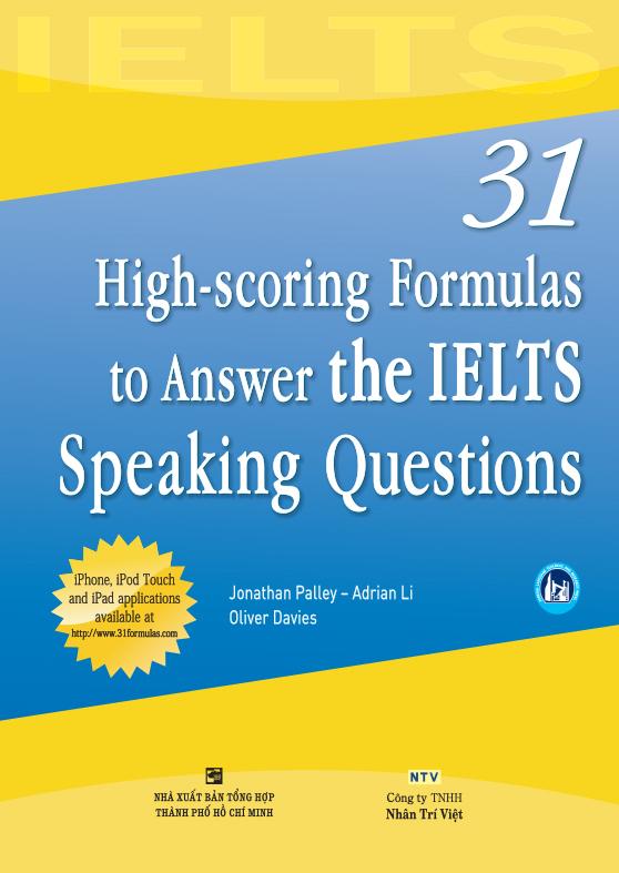 [HCM]31 High-scoring Formulas to Answer the IELTS Speaking Questions