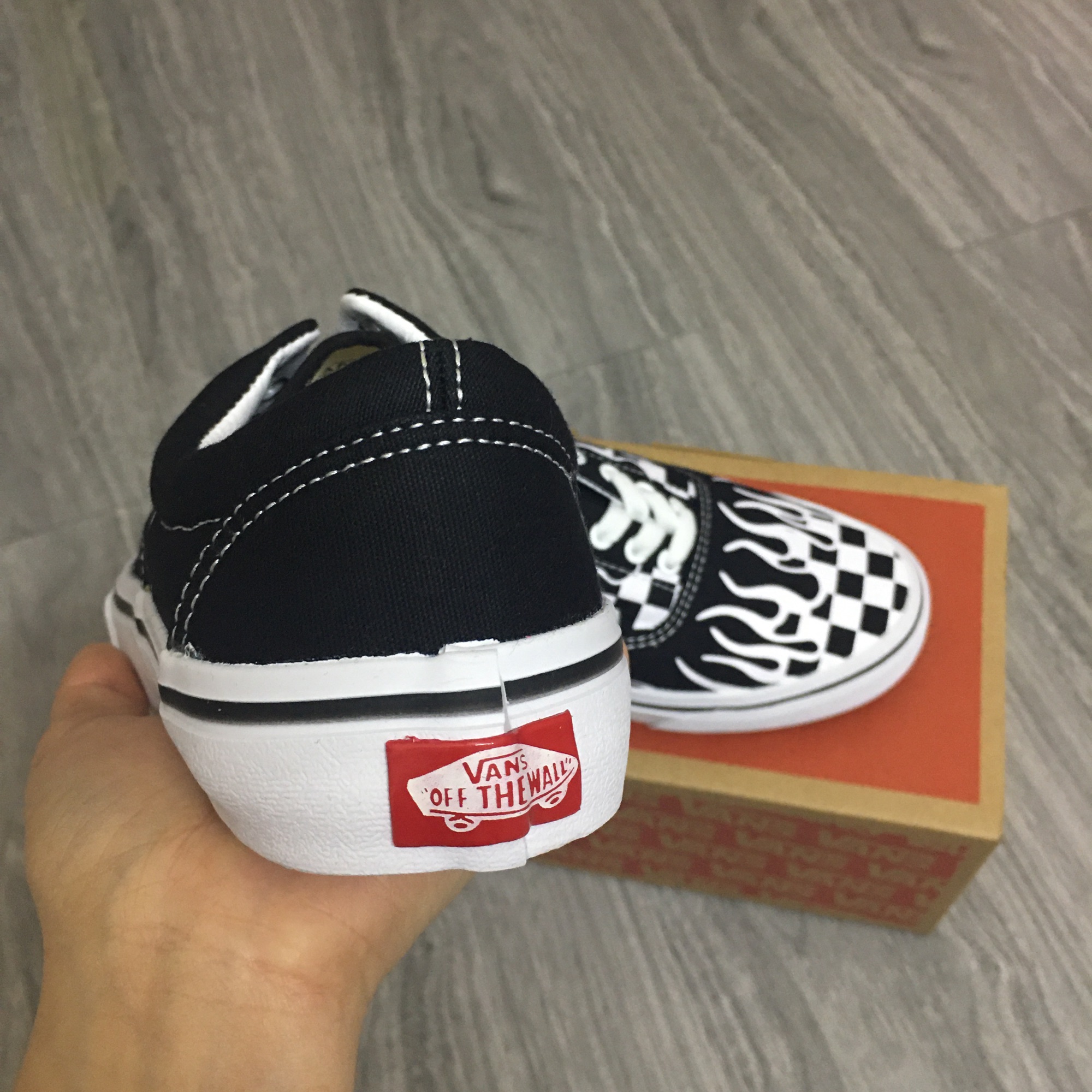 [TẶNG HỘP+ DÂY CHỮ] Giày vans checkerboard era caro lửa