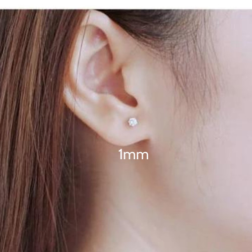[HCM]Bông tai hạt đá thép không gỉ LINDO