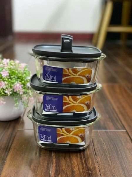 Thố thủy tinh/ hộp thủy tinh lock&lock chịu nhiệt cao cấp 760ml