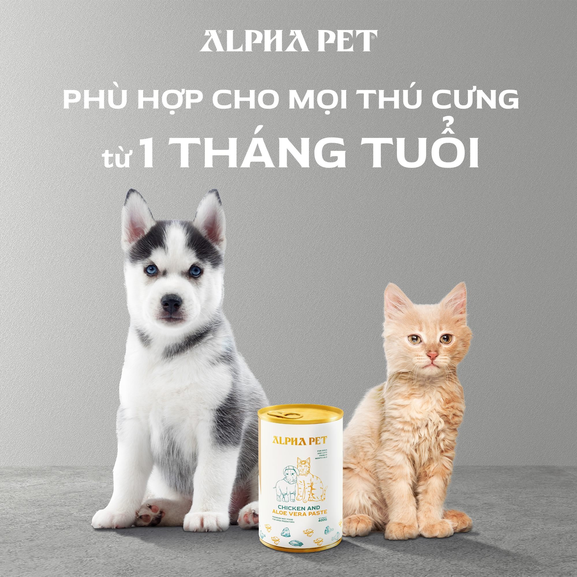 Pate Alpha Pet Cho Chó Lon 400g (Nhà máy King Pet) - [Nông Trại Thú Cưng]