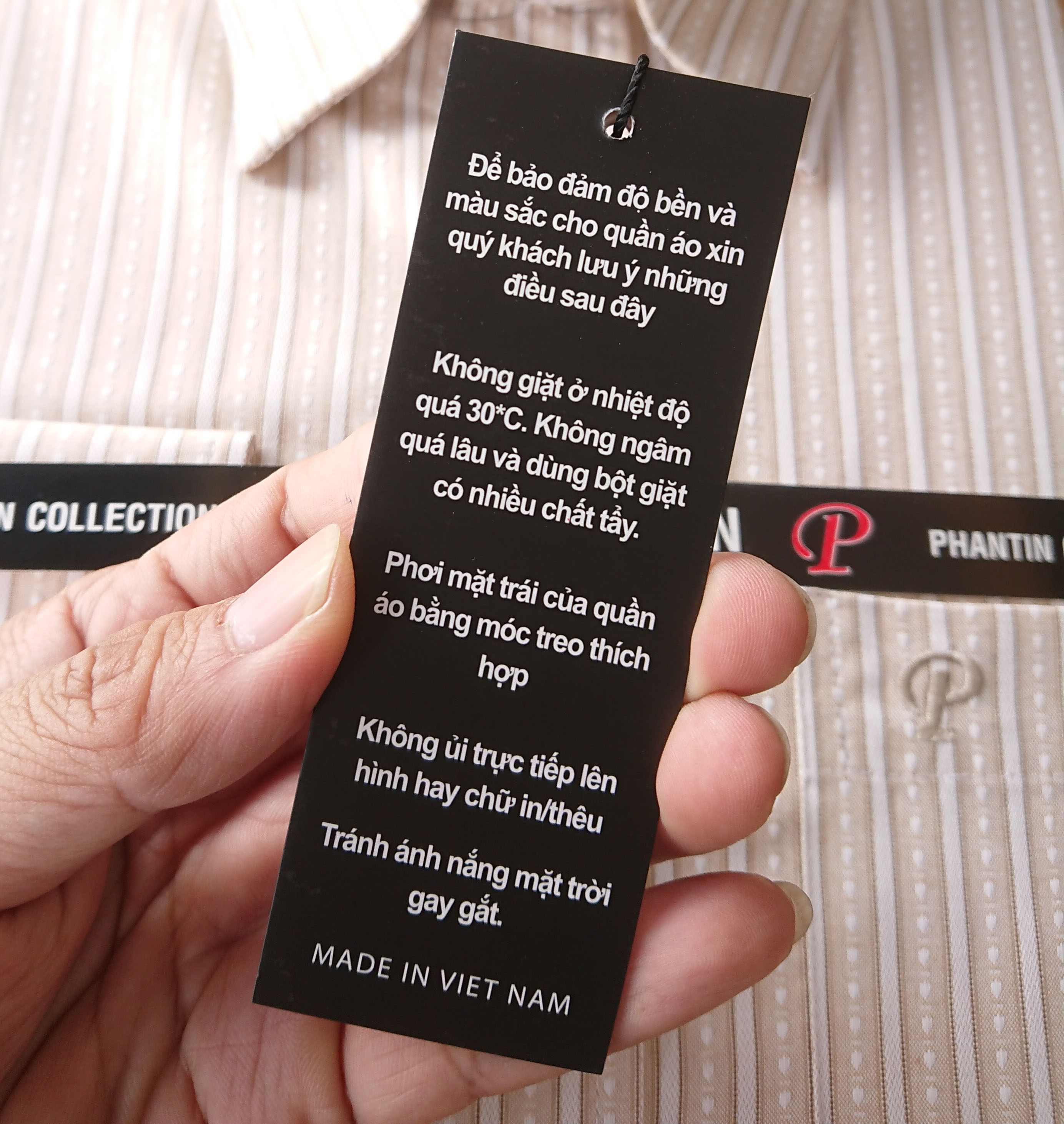 Áo sơ mi nam công sở PHANTIN tay dài B