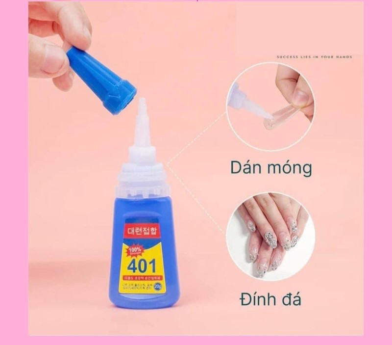 Keo 401 chuyên gắn móng, đính đá đá siêu chắc