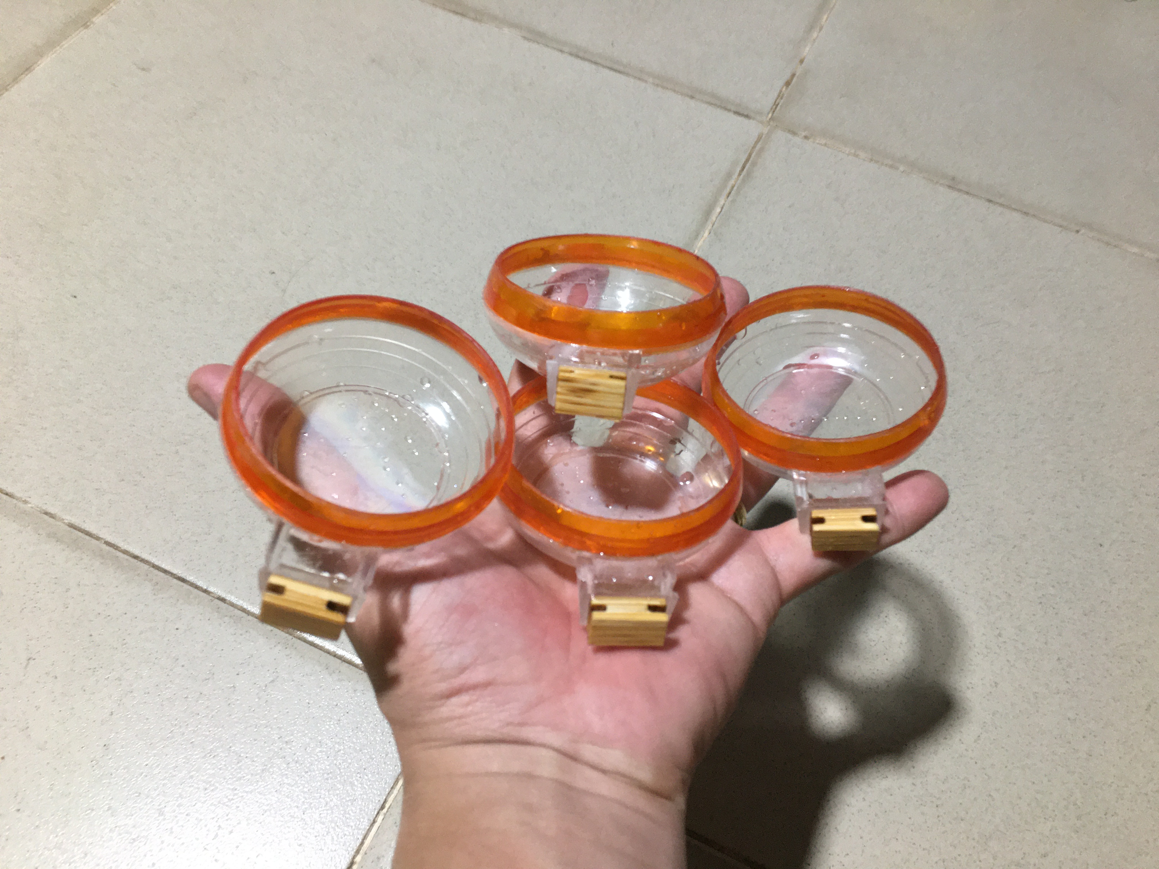 Cặp Cóng tắm cho chim hút mật & Ốc mít