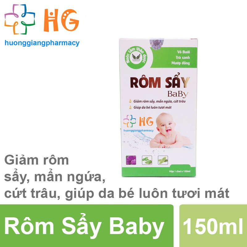Sữa tắm trẻ em Rôm Sẩy Baby Giảm rôm sẩy mẩn ngứa cứt trâu giúp da bé luôn tươi mát Chai 150ml