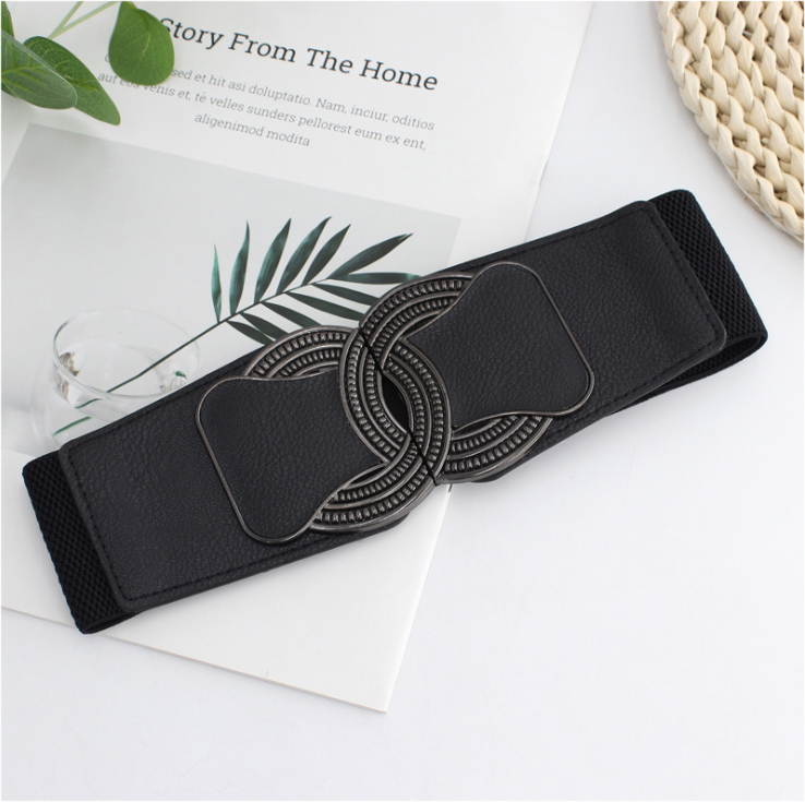 Thắt lưng chun den bản to dễ phối đồ TTL81