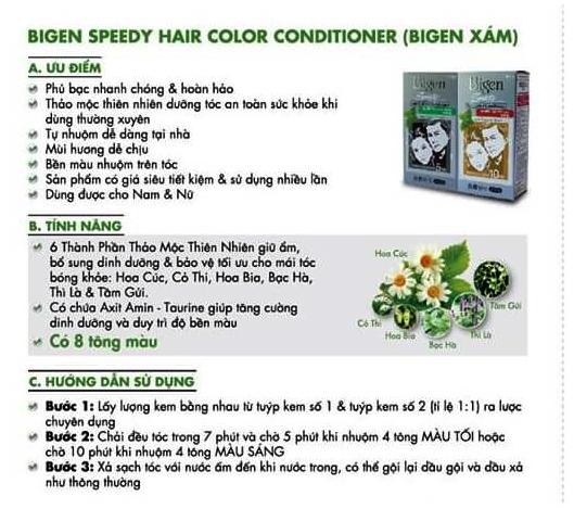 Nhuộm Bigen speedy xám #884