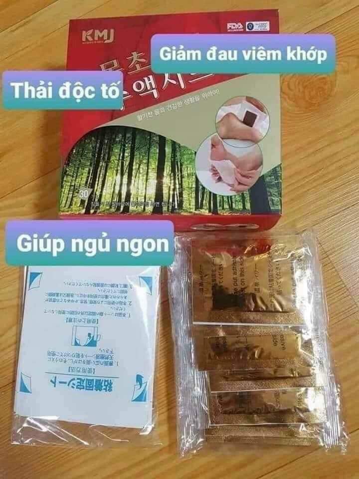 Miếng dán thải độc chân  Hàn Quốc hộp 30 miếng ( dùng 15 lần)