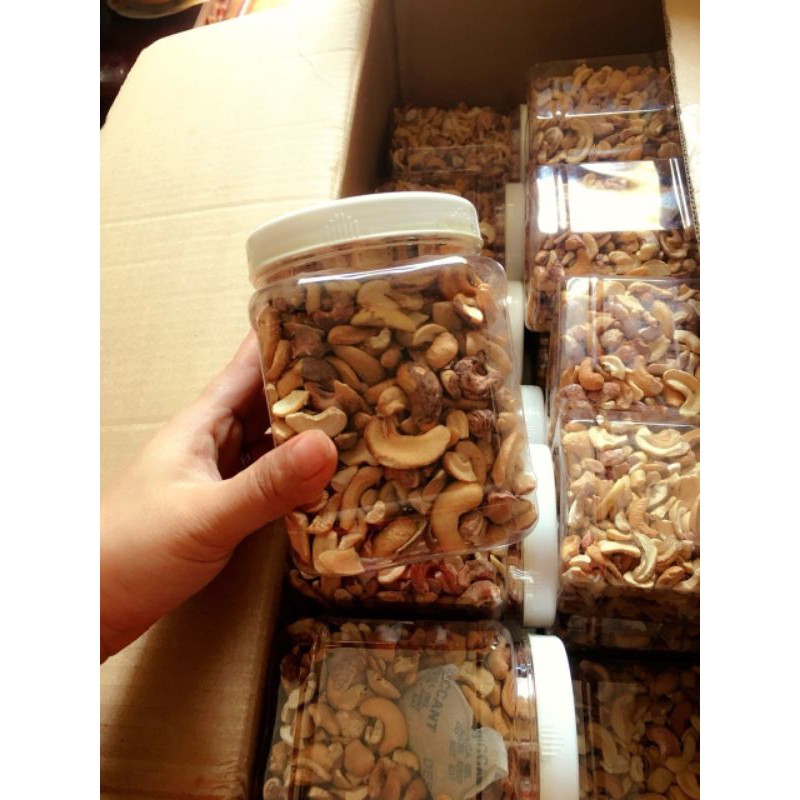 1kg Hạt Điều rang muối Bình Phước vỡ đôi, còn vỏ lụa