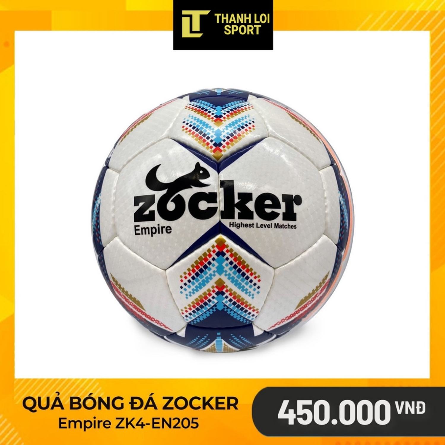 Quả bóng đá zocker empire en204 size 4 tặng túi lưới + kim bơm bóng