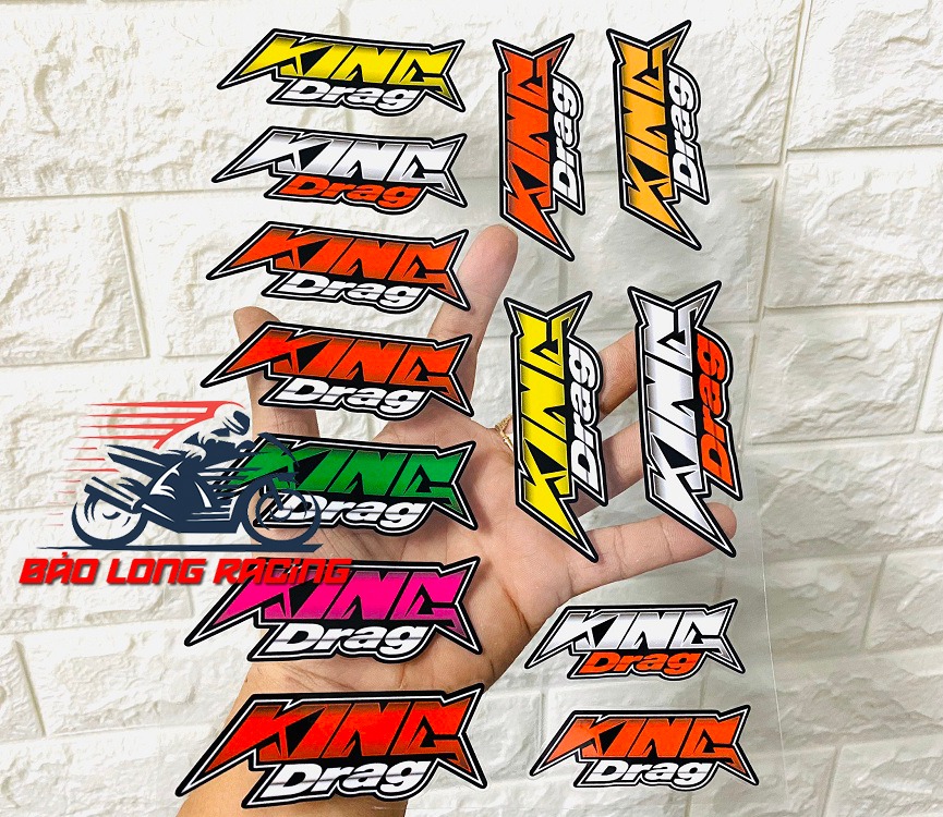 13 tem Sticker decal KINGDRAG dán xe máy siêu rẻ và đẹp